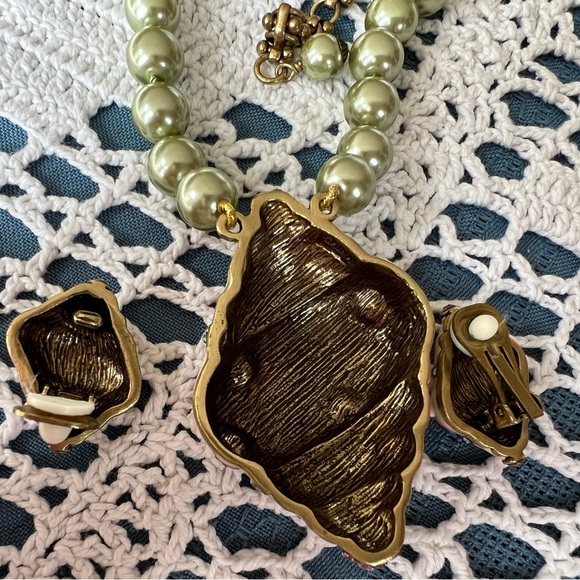 Heidi Daus 🐚SET: Fashion Conchous pink enamel & Swarovski crystals - Picture 6 of 13